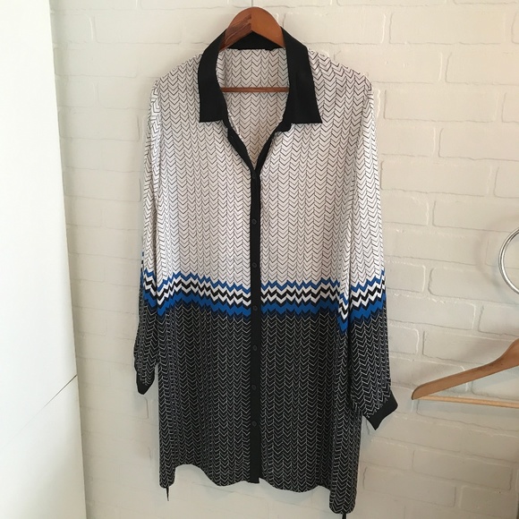 Michel Studio Tops - Chevron Blouse/Tunic Plus size 2X